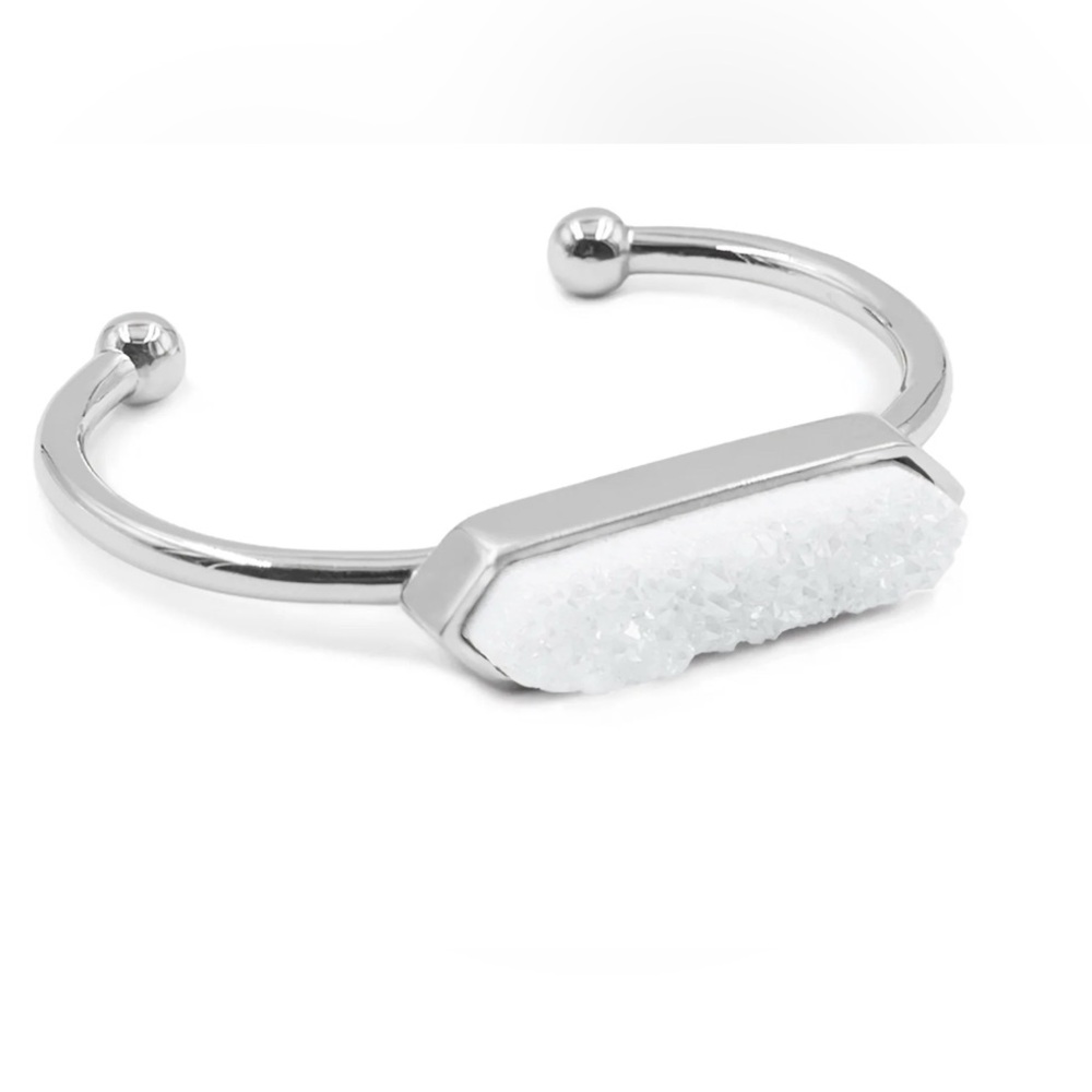 Kinsley Armelle Silver Quartz Bracelet from the Bangle Collection